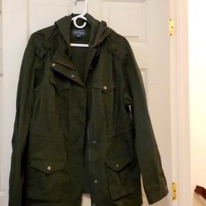 Hooded Olive Green Coat